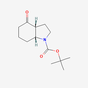 molecular formula C13H21NO3 B2439784 (3aR,7aR)-tert-butyl 4-oxooctahydro-1H-indole-1-carboxylate CAS No. 543910-34-5