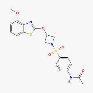 N-(4-((3-((4-methoxybenzo[d]thiazol-2-yl)oxy)azetidin-1-yl)sulfonyl)phenyl)acetamide