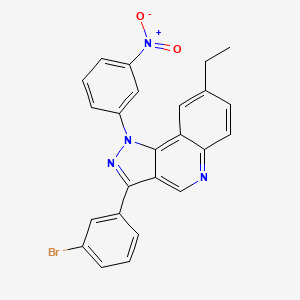 molecular formula C24H17BrN4O2 B2439786 3-(3-bromophenyl)-8-ethyl-1-(3-nitrophenyl)-1H-pyrazolo[4,3-c]quinoline CAS No. 901229-77-4