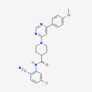 N-(5-chloro-2-cyanophenyl)-1-(6-(4-methoxyphenyl)pyrimidin-4-yl)piperidine-4-carboxamide