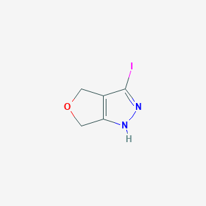 molecular formula C5H5IN2O B2439799 3-碘代-4,6-二氢-1H-呋喃[3,4-c]吡唑 CAS No. 2580214-11-3