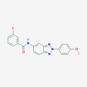 3-fluoro-N-[2-(4-methoxyphenyl)-2H-benzotriazol-5-yl]benzamide