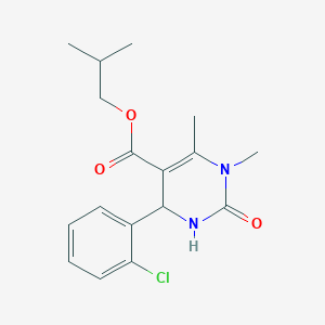 molecular formula C17H21ClN2O3 B2439805 6-(2-Chlorophenyl)-3,4-dimethyl-2-oxo-1,6-dihydropyrimidine-5-carboxylic acid 2-methylpropyl ester CAS No. 300713-87-5
