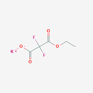 molecular formula C5H5F2KO4 B2439809 钾；3-乙氧基-2,2-二氟-3-氧代丙酸 CAS No. 795307-95-8