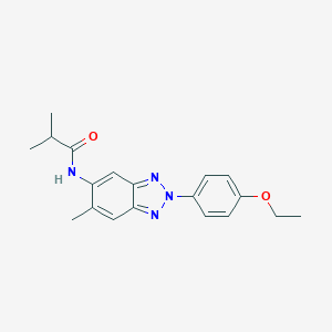 molecular formula C19H22N4O2 B243983 N-[2-(4-ethoxyphenyl)-6-methyl-2H-benzotriazol-5-yl]-2-methylpropanamide 