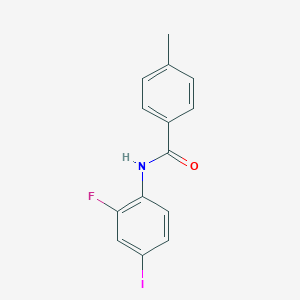 molecular formula C14H11FINO B243984 N-(2-fluoro-4-iodophenyl)-4-methylbenzamide 