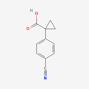 molecular formula C11H9NO2 B2439846 1-(4-Cyanophenyl)cyclopropane-1-carboxylic acid CAS No. 1094478-22-4