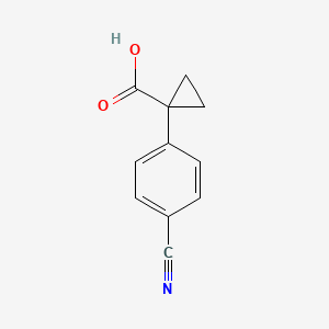 molecular formula C11H9NO2 B2439846 Acide 1-(4-cyanophényl)cyclopropane-1-carboxylique CAS No. 1094478-22-4