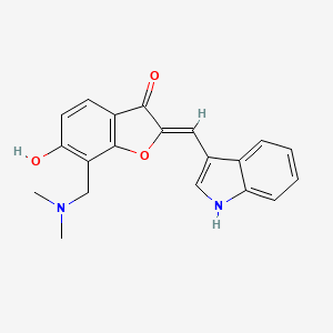 (Z)-2-((1H-indol-3-yl)methylene)-7-((dimethylamino)methyl)-6-hydroxybenzofuran-3(2H)-one