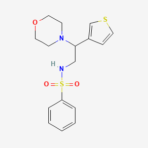 N-(2-morpholino-2-(thiophen-3-yl)ethyl)benzenesulfonamide