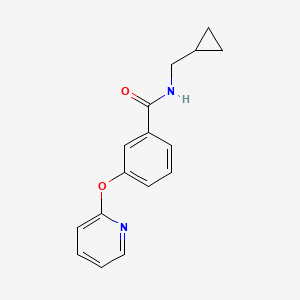 molecular formula C16H16N2O2 B2439858 N-(cyclopropylmethyl)-3-(pyridin-2-yloxy)benzamide CAS No. 1796971-39-5