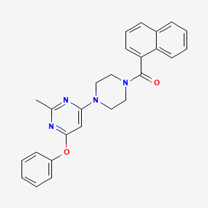 molecular formula C26H24N4O2 B2439864 (4-(2-Methyl-6-phenoxypyrimidin-4-yl)piperazin-1-yl)(naphthalen-1-yl)methanone CAS No. 946324-43-2