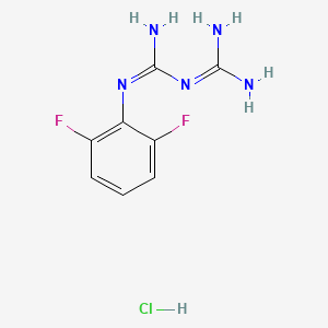 1-carbamimidamido-N-(2,6-difluorophenyl)methanimidamide hydrochloride