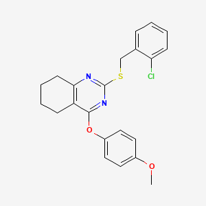 2-[(2-Chlorophenyl)methylsulfanyl]-4-(4-methoxyphenoxy)-5,6,7,8-tetrahydroquinazoline