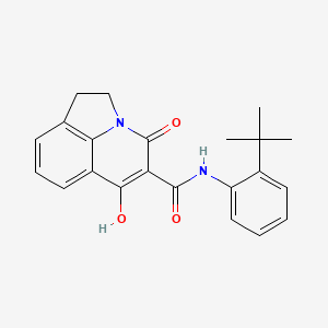 N-[2-(tert-butyl)phenyl]-6-hydroxy-4-oxo-1,2-dihydro-4H-pyrrolo[3,2,1-ij]quinoline-5-carboxamide