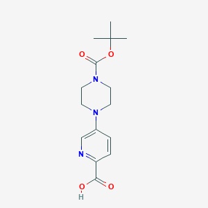 molecular formula C15H21N3O4 B2439881 5-(4-(叔丁氧羰基)哌嗪-1-基)吡啶-2-甲酸 CAS No. 1354355-86-4