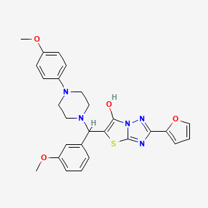 2-(Furan-2-yl)-5-((3-methoxyphenyl)(4-(4-methoxyphenyl)piperazin-1-yl)methyl)thiazolo[3,2-b][1,2,4]triazol-6-ol