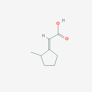 molecular formula C8H12O2 B2439898 2-(2-Methylcyclopentylidene)acetic acid CAS No. 161724-58-9