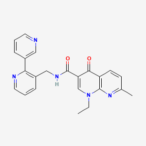 molecular formula C23H21N5O2 B2439900 N-([2,3'-bipyridin]-3-ylmethyl)-1-ethyl-7-methyl-4-oxo-1,4-dihydro-1,8-naphthyridine-3-carboxamide CAS No. 1904011-60-4