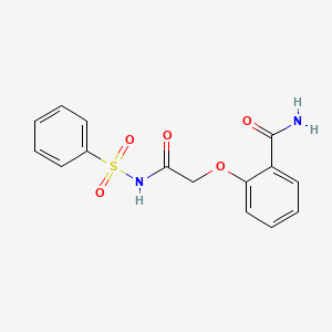 molecular formula C15H14N2O5S B2439901 2-[2-(Benzenesulfonamido)-2-oxoethoxy]benzamide CAS No. 708293-38-3