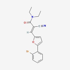 molecular formula C18H17BrN2O2 B2439907 (E)-3-[5-(2-bromophenyl)furan-2-yl]-2-cyano-N,N-diethylprop-2-enamide CAS No. 313500-49-1