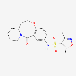 molecular formula C19H23N3O5S B2439908 3,5-dimethyl-N-(13-oxo-6,7,7a,8,9,10,11,13-octahydrobenzo[b]pyrido[1,2-e][1,5]oxazocin-2-yl)isoxazole-4-sulfonamide CAS No. 1226456-85-4