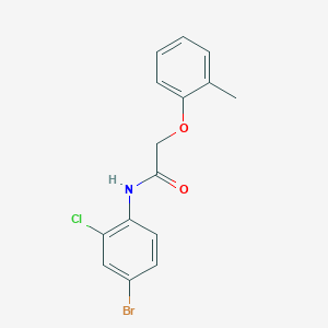 molecular formula C15H13BrClNO2 B243991 N-(4-bromo-2-chlorophenyl)-2-(2-methylphenoxy)acetamide 