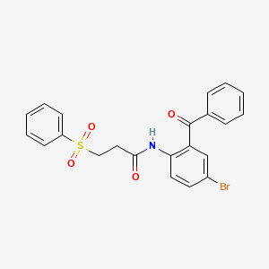molecular formula C22H18BrNO4S B2439916 N-(2-benzoyl-4-bromophenyl)-3-(phenylsulfonyl)propanamide CAS No. 892852-58-3