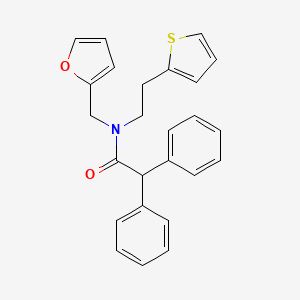 molecular formula C25H23NO2S B2439936 N-(呋喃-2-基甲基)-2,2-二苯基-N-(2-(噻吩-2-基)乙基)乙酰胺 CAS No. 1396793-31-9