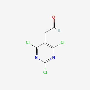molecular formula C6H3Cl3N2O B2439956 2-(2,4,6-Trichloropyrimidin-5-yl)acetaldehyde CAS No. 1245898-27-4
