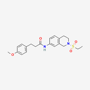 molecular formula C21H26N2O4S B2439959 N-(2-(ethylsulfonyl)-1,2,3,4-tetrahydroisoquinolin-7-yl)-3-(4-methoxyphenyl)propanamide CAS No. 955230-58-7