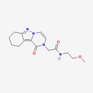 N-(2-Methoxyethyl)-2-(1-oxo-7,8,9,10-tetrahydropyrazino[1,2-b]indazol-2-yl)acetamide