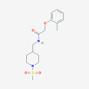 molecular formula C16H24N2O4S B2439969 N-((1-(methylsulfonyl)piperidin-4-yl)methyl)-2-(o-tolyloxy)acetamide CAS No. 1235647-29-6