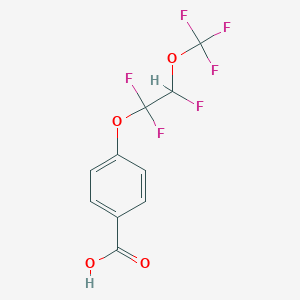 molecular formula C10H6F6O4 B2439975 4-[1,1,2-三氟-2-(三氟甲氧基)乙氧基]苯甲酸 CAS No. 1845695-98-8