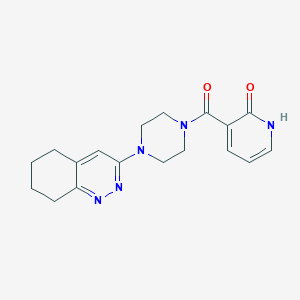 molecular formula C18H21N5O2 B2439982 (2-羟基吡啶-3-基)(4-(5,6,7,8-四氢环辛啉-3-基)哌嗪-1-基)甲酮 CAS No. 2034350-10-0