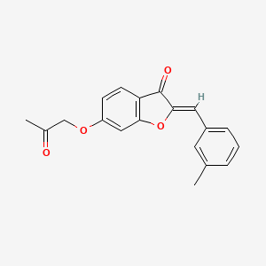 molecular formula C19H16O4 B2439989 (Z)-2-(3-methylbenzylidene)-6-(2-oxopropoxy)benzofuran-3(2H)-one CAS No. 896826-46-3