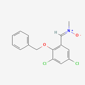 molecular formula C15H13Cl2NO2 B2439995 {[2-(Benzyloxy)-3,5-dichlorophenyl]methylene}(methyl)ammoniumolate CAS No. 338954-19-1