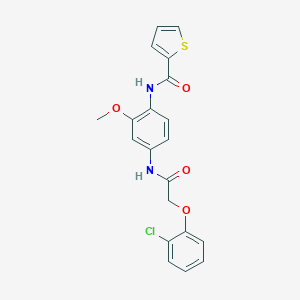 molecular formula C20H17ClN2O4S B244000 N-[4-[[2-(2-chlorophenoxy)acetyl]amino]-2-methoxyphenyl]thiophene-2-carboxamide 
