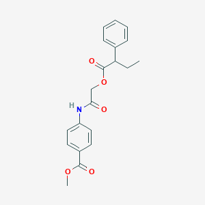 molecular formula C20H21NO5 B2440011 Methyl 4-{2-[(2-phenylbutanoyl)oxy]acetamido}benzoate CAS No. 731784-00-2