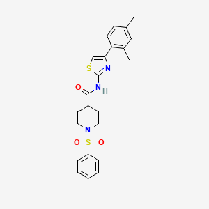 N-(4-(2,4-dimethylphenyl)thiazol-2-yl)-1-tosylpiperidine-4-carboxamide