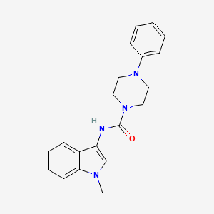 molecular formula C20H22N4O B2440037 N-(1-methyl-1H-indol-3-yl)-4-phenylpiperazine-1-carboxamide CAS No. 899990-27-3