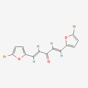 molecular formula C13H8Br2O3 B2440042 (1E,4E)-1,5-bis(5-bromofuran-2-yl)penta-1,4-dien-3-one CAS No. 1018785-64-2