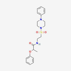 2-phenoxy-N-(2-((4-phenylpiperazin-1-yl)sulfonyl)ethyl)propanamide