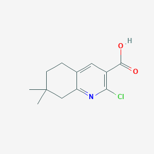 molecular formula C12H14ClNO2 B2440046 2-Chloro-7,7-dimethyl-5,6,7,8-tetrahydroquinoline-3-carboxylic acid CAS No. 2225136-61-6