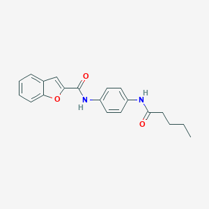 molecular formula C20H20N2O3 B244005 N-[4-(pentanoylamino)phenyl]-1-benzofuran-2-carboxamide 