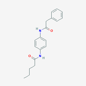 molecular formula C19H22N2O2 B244006 N-{4-[(2-phenylacetyl)amino]phenyl}pentanamide 