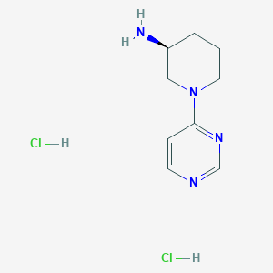 molecular formula C9H16Cl2N4 B2440064 (S)-1-(嘧啶-4-基)哌啶-3-胺二盐酸盐 CAS No. 1439894-52-6