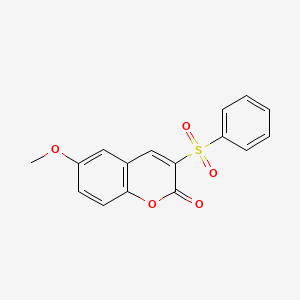 molecular formula C16H12O5S B2440068 6-甲氧基-3-(苯磺酰基)-2H-色烯-2-酮 CAS No. 866013-11-8