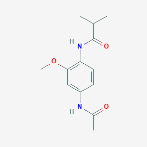 molecular formula C13H18N2O3 B244007 N-[4-(acetylamino)-2-methoxyphenyl]-2-methylpropanamide 