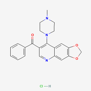 molecular formula C22H22ClN3O3 B2440073 盐酸1-{7-苯甲酰-2H-[1,3]二氧杂环[4,5-g]喹啉-8-基}-4-甲基哌嗪 CAS No. 2097861-57-7